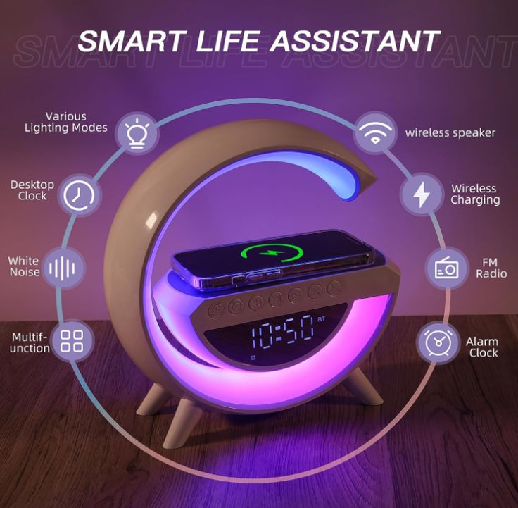 Led Wireless Charger Speaker